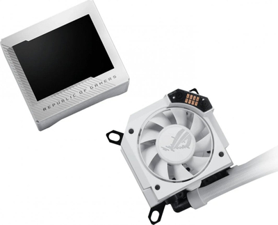 Ftohës me ujë për CPU ASUS ROG RYUJIN III 360 ARGB, 360mm, me ekran LCD 3.5\", i bardhë