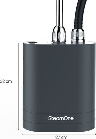 Вертикална парна пегла Steamone Unilys 2, 2000W, мат темно сребрена