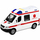 Lodër ambulancë LeanToys, me drita dhe tinguj, shkalla 1:10, e bardhë