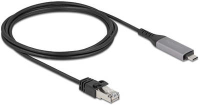 Kabllo rrjeti Delock USB-C në RJ45, Gigabit, CAT6 2m, i zi