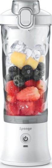 Blender personal Sponge 600 ml, me karikim USB-C, i bardhë