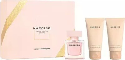 Set dhurate per gra Narciso Rodriguez Narciso Cristal, uje parfum 50ml, krem trupi 50ml, xhel dushi 50ml