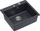 Lavaman kuzhine Quadron GraniteQ Morgan 110, 1 legen, sifon Push To Open, Black Diamond