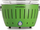 Grill portabel LotusGrill Mini me qymyr druri, 26 cm, jeshil