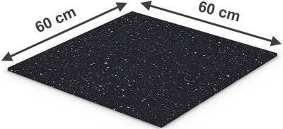 Tapetë antivibrim Wessper SIL061-10, 60x60 cm, trashësi 10 mm, e zezë
