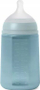 Biberon Suavinex All Silicone Bottle, 240ml, silikon, blu