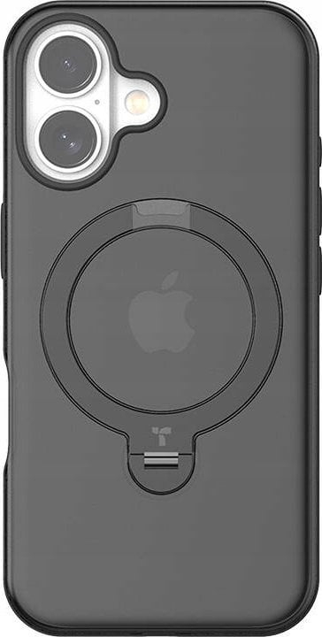 Mbulesë TORRAS Ostand Spin për iPhone 16, me unazë rrotulluese, e zezë