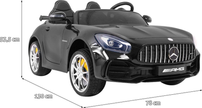 Makina elektrike për kalamaj Mercedes-Benz AMG GT R, 4x4, me telekomandë, e zezë