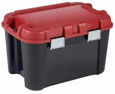 Kosh mbeturinash Brightsign Totem, 60L, plastik, i zi e kuqe