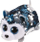 Lodër pelushi TY Beanie Boos Teeny Tys SLUSH Husky, 10 cm, me pailleta, blu me argjend