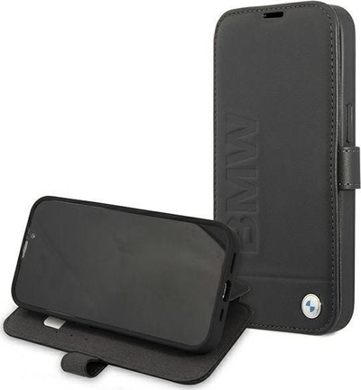 Mbrojtëse telefoni BMW Signature BMFLBKP13SSLLBK për iPhone 13 mini 5.4\", tip book, e zezë