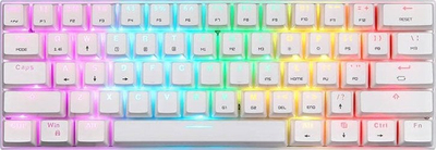 Механичка тастатура Motospeed SK62, безжична RGB, Црвени прекинувачи, бела