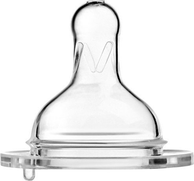 Biberonë zëvendësues Akuku Anti-Colic, qafë e gjerë, 6m+, set me 2 copë, transparent
