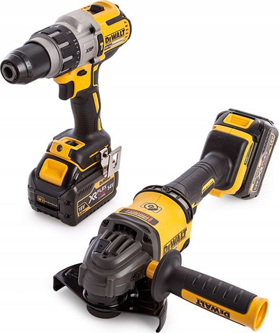 Set veglash pa kabllo DeWALT DCK2055T2T-QW FlexVolt, mulli këndor 54V XR 125mm, kaçavidë/brugull 18V XR, verdh e zezë