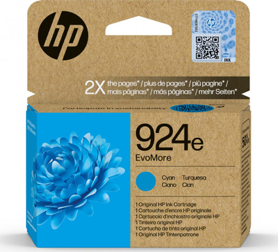 Ngjyrë për printer HP Ink 924e EvoMore, e kaltër 