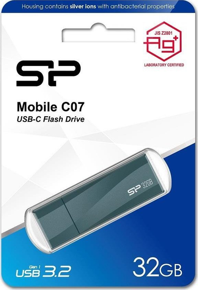USB flash Silicon Power Mobile C07, 32GB, USB Type C 3.2 Gen 1, gri
