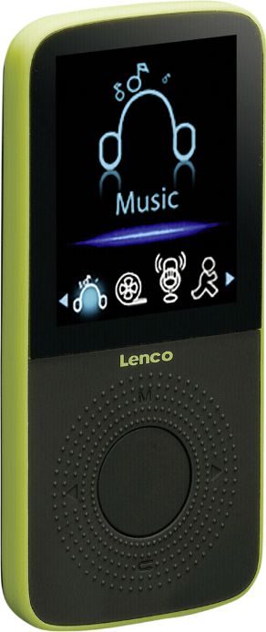 MP3 player Lenco PODO-153LM, 4GB, me pedometër, jeshile me të zezë