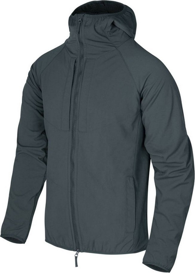 Jaka softshell Helikon Urban Hybrid Jacket Shadow, 3XL, me kapuç, gri e errët