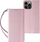 Kllëf portofol Hurtel Magnet Strap Case për iPhone 14 Pro Max, me stand, me mini lanyard, rozë