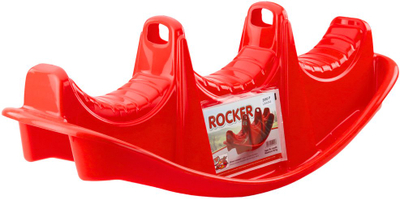 Lëkundëse plastike Pan i Pani Gadżet Rocker, 3 vende, për fëmijë 1+, e kuqe