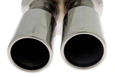 Tub i shkarkimit TurboWorks 2x76mm, hyrje 63.5mm, inoks, argjent