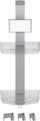 Rafth dushi Wenko Shower Caddy me pasqyrë kundër avullit, inox, argjend