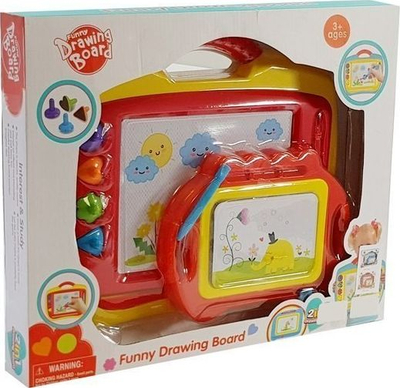 Tabllo magnetike për vizatim LEAN Toys, me vula, me ngjyra