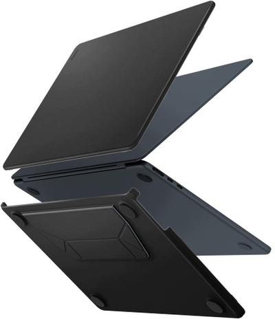 Kuti mbrojtëse Uniq Lyden Versa për MacBook Air 13", me stendë ergonomike, e zezë