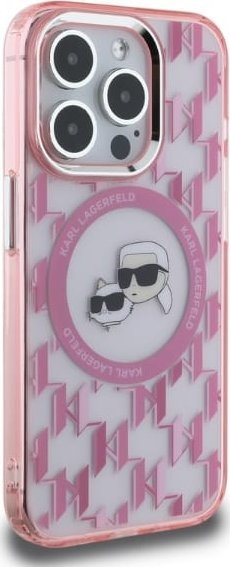 Kapak telefoni Karl Lagerfeld KLHMP15XHMCKMHP, për iPhone 15 Pro Max 6.7", MagSafe, rozë