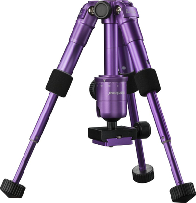 Tripod foto Mantona Kaleido Mini 21188, i vogël për tavolinë edhe udhëtime, me kokë top edhe pllakë quick release, lejla metalik