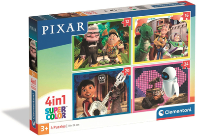 Puzzle Clementoni 4 në 1 Pixar, Super Color, shumëngjyrëshe