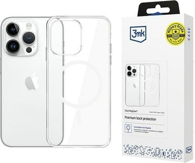Mbajtëse telefoni 3MK Clear MagCase, për iPhone 13 Pro Max, transparente, e përputhshme me MagSafe