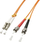 Kabllo optike Lindy LC - ST, 1m, portokalli