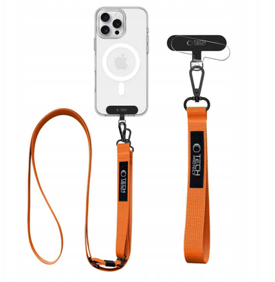 Varëse telefoni Tech-Protect C6S Rope Shoulder Bag Cosmic, rrip për telefon, portokalli