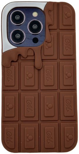 Mbulesë telefoni 3D Chocolate Bar, për iPhone 13, kafe