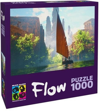 Puzzle Brain Games Flow Łódź, 1000 copa, 68.2 x 48.2 cm, shumëngjyrësh