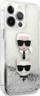 Futrollë telefoni Karl Lagerfeld KLHCP13LKICGLS, për iPhone 13 Pro, Liquid Glitter, argjendtë