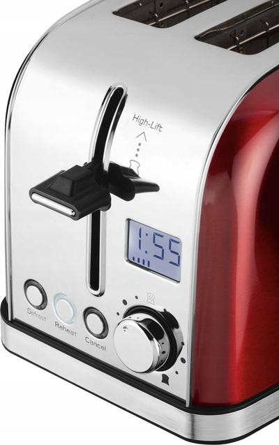 Toaster Philco PHTA 4016, 950W, 2 feta, i kuq inox