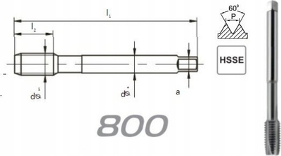 Çekiç fileto Fanar M18x1 DIN 374B 6H, HSSE 800, D2 111101 0183