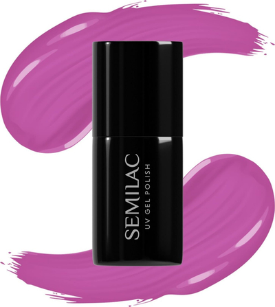 Lак гел Semilac UV Hybrid Pastel Neons 601 Neon Pink Punch, 7ml, неон розова