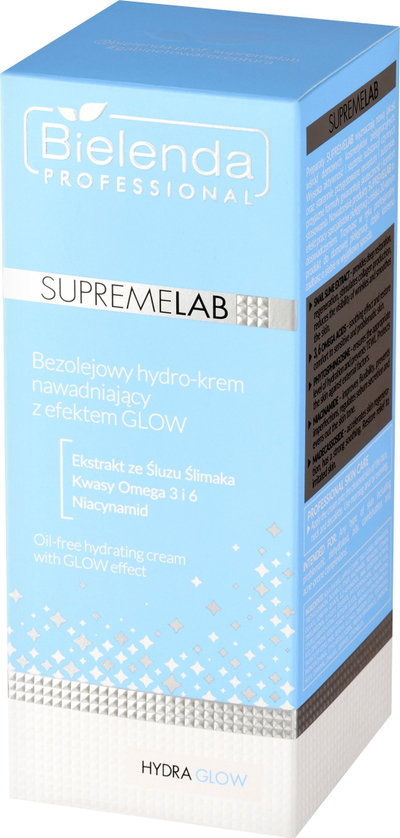Krem fytyre Bielenda Supremelab Hydra Glow, hidratues pa vaj, efekt shkëlqimi, 50 ml