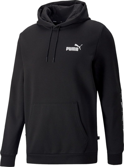 Bluzë me kapuç Puma ESS+ Tape Hoodie FL, për meshkuj, e zezë