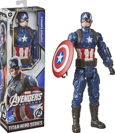 Figurë Marvel Avengers Endgame Captain America Titan Hero, 30cm, plastike, shumëngjyrëshe