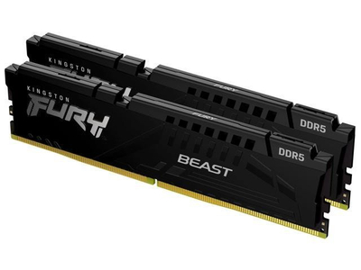 RAM Kingston FURY Beast, 32GB DDR5, 6000MT/s CL36, kit 2x16GB, e zezë