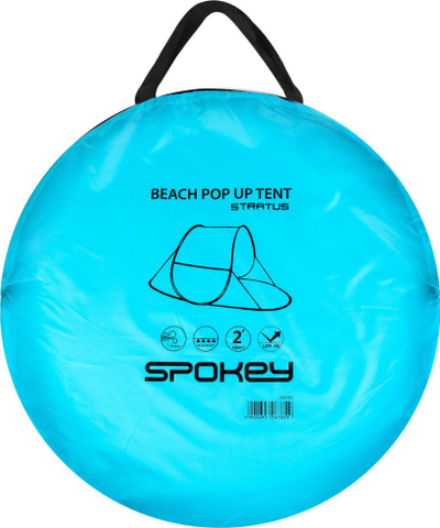 Tendë plazhi Spokey Stratus BL 926782, hapje automatike, mbrojtje UV40, blu