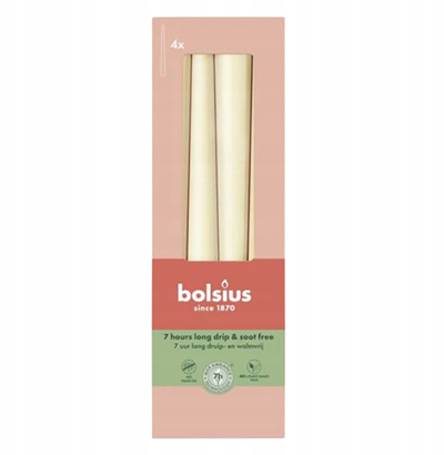 Qirinj gotik Bolsius 245/24, set 4 copë, 7 orë djegie, perlë e butë