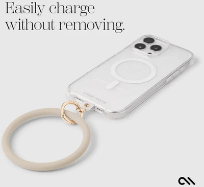 Нараквица за телефон Phone Bangle, универзална, издржлив материјал, беж