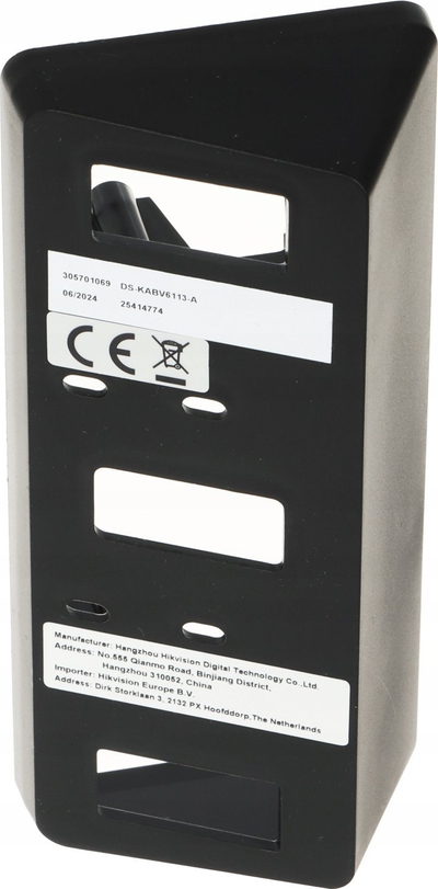 Mbajtëse muri Hikvision DS-KABV6113-A për videointerfon KV6103/KV6113, kënd 30°, e zezë