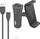 Сет автомобилски додатоци Muvit, држач за телефон, полнач 2x USB 2A, кабел USB Type C, црн