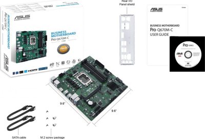 Pllakë amë Asus Pro Q670M-C-CSM, DDR5, PCIe 4.0, i zi